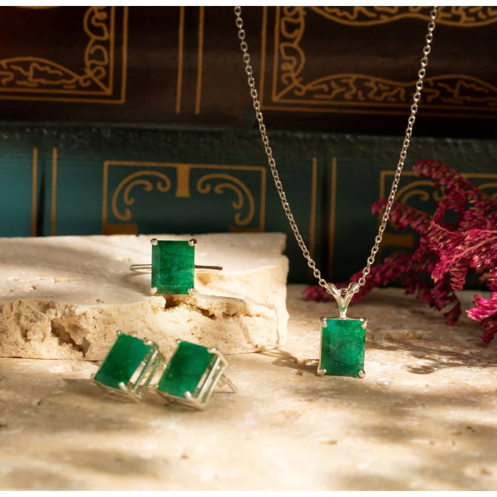 The Audrey- Natural Emerald - Image 4