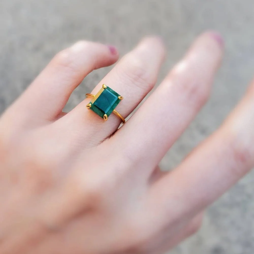 The Audrey- Natural Emerald - Image 5