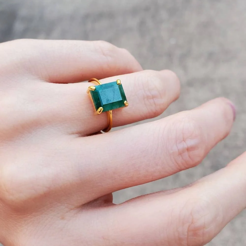 The Audrey- Natural Emerald - Image 6