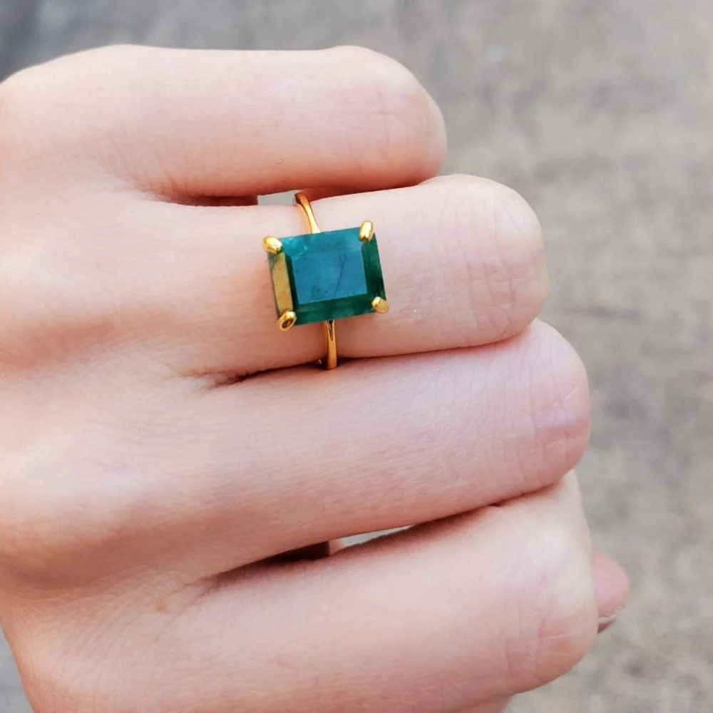 The Audrey- Natural Emerald - Image 7