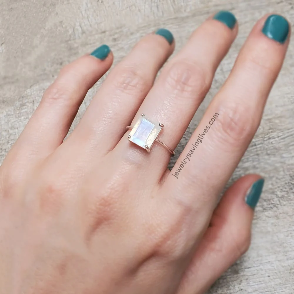 The Audrey- Natural Moonstone - Image 7