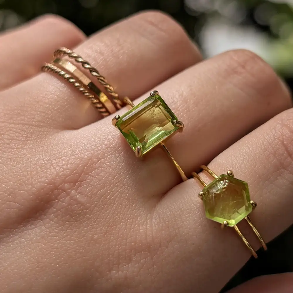 The Audrey- Natural Peridot - Image 6