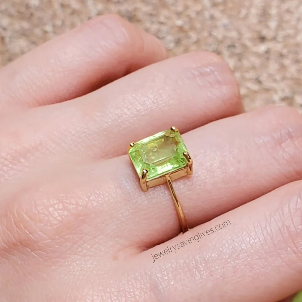 The Audrey- Natural Peridot - Image 7