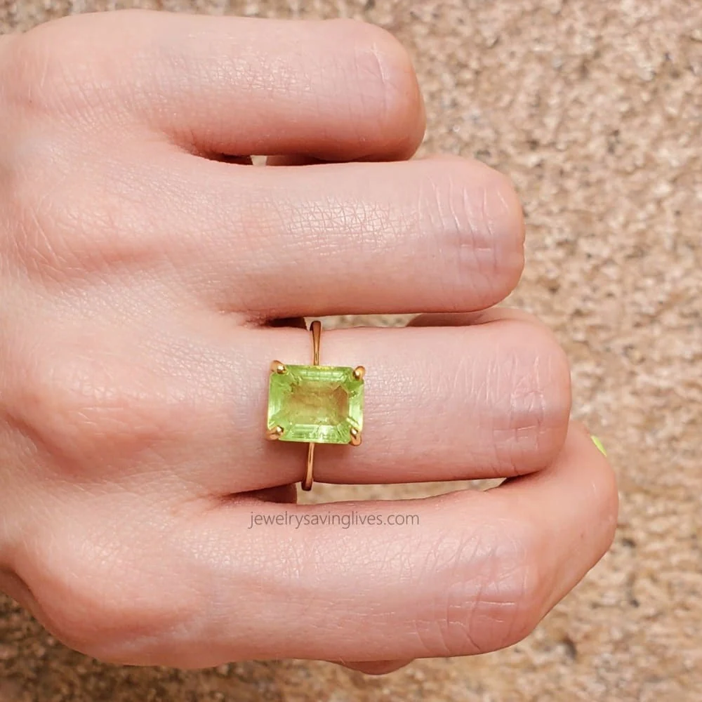 The Audrey- Natural Peridot - Image 9