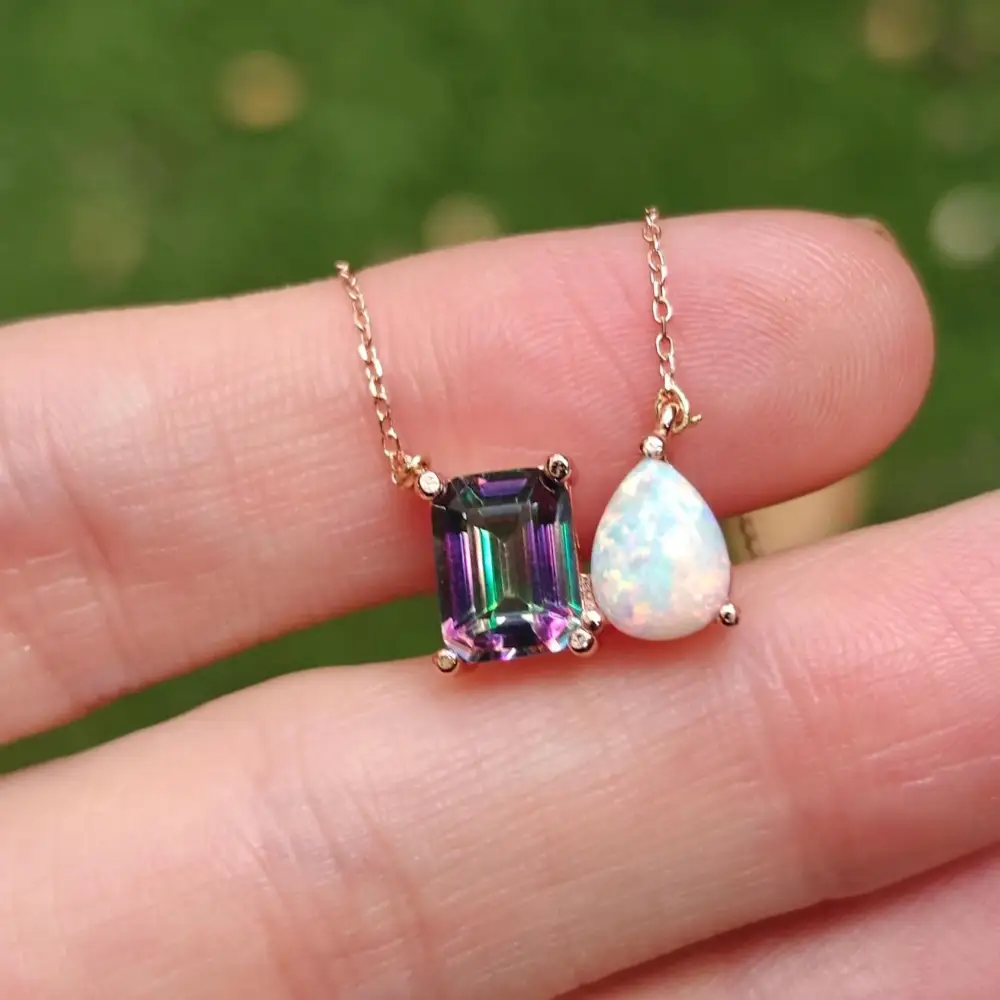 The Aurora - Custom Toi et Moi Necklace - Image 12