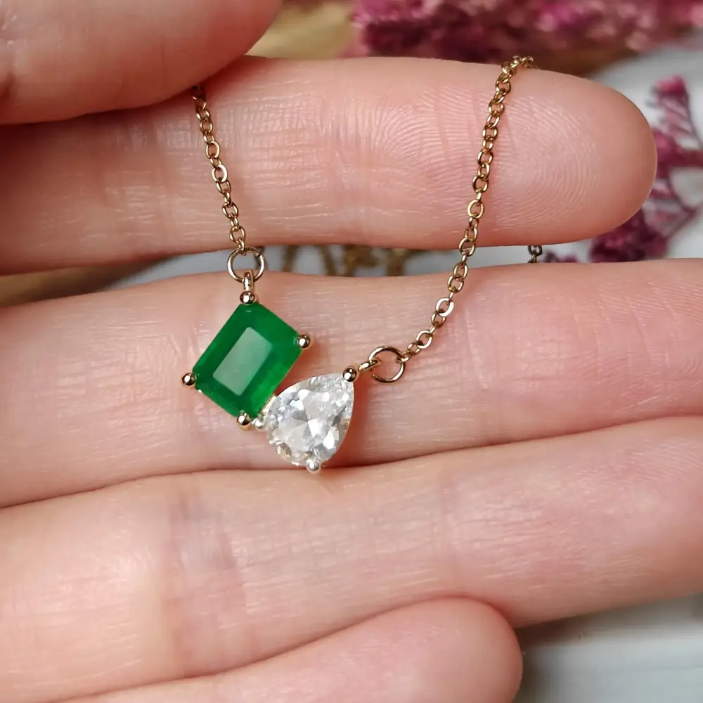 The Aurora - Custom Toi et Moi Necklace - Image 5