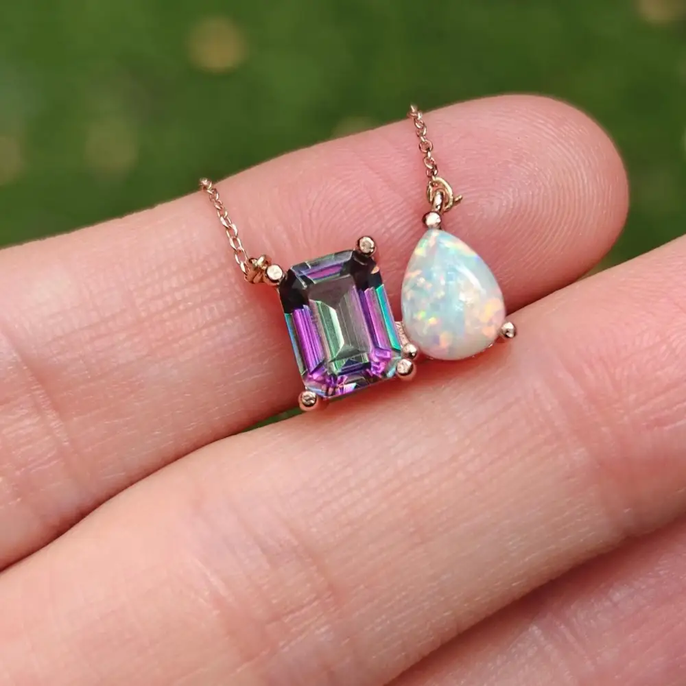 The Aurora - Custom Toi et Moi Necklace - Image 7