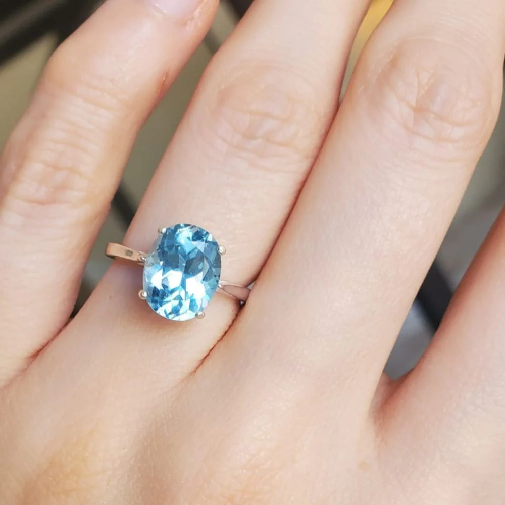 The Juliet - Natural Oval Aquamarine - Image 10