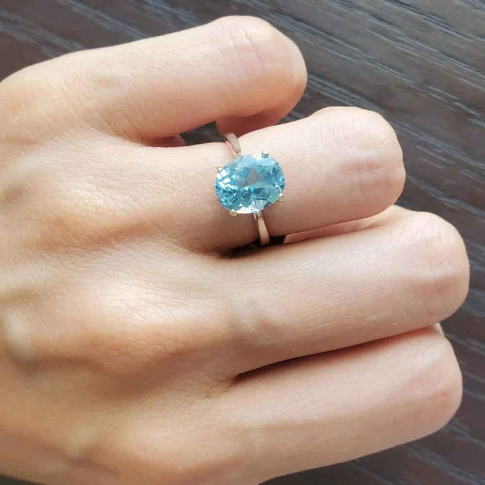The Juliet - Natural Oval Aquamarine - Image 11