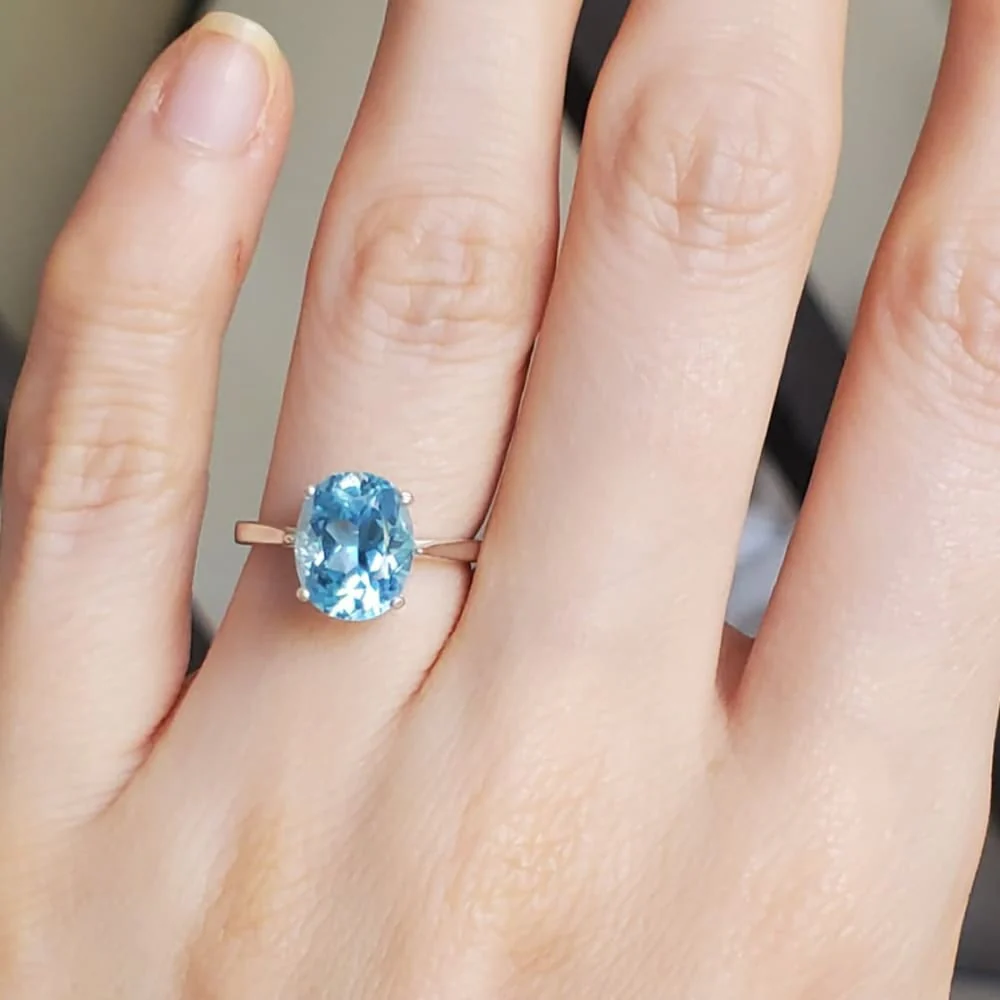 The Juliet - Natural Oval Aquamarine - Image 4