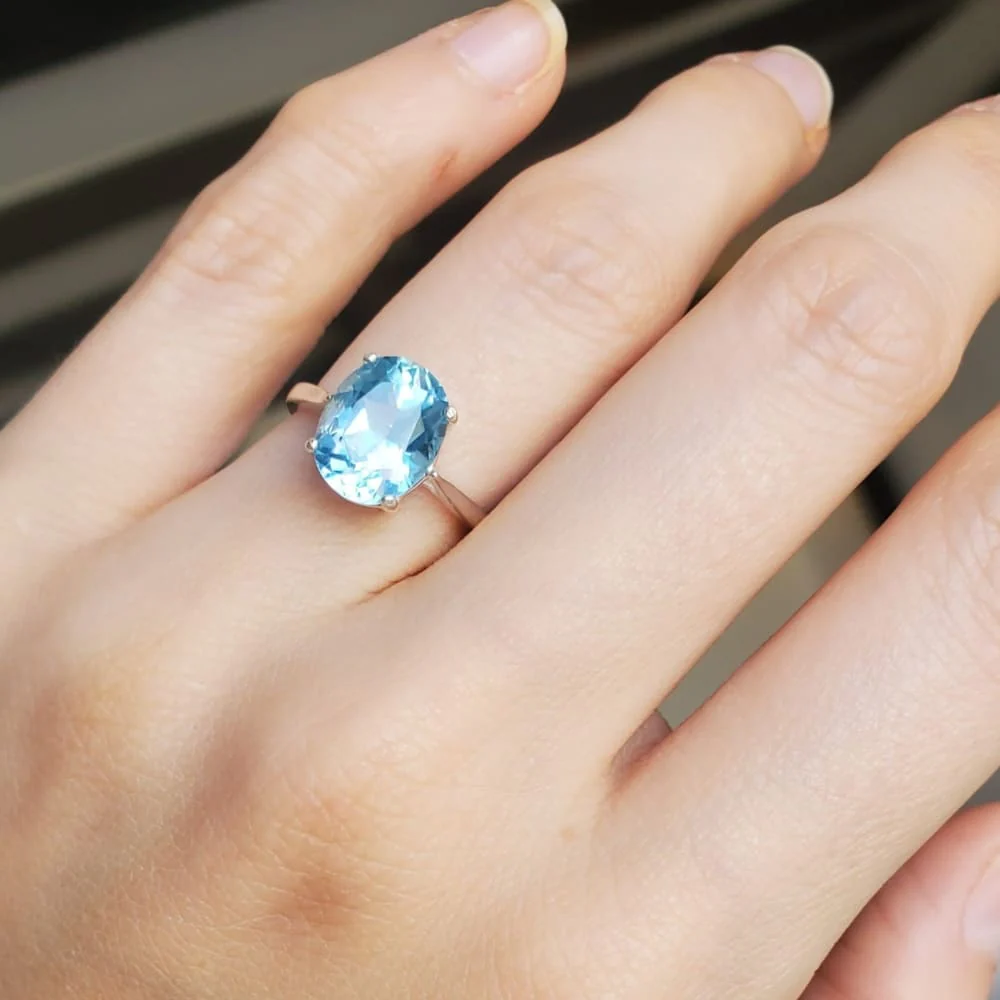 The Juliet - Natural Oval Aquamarine - Image 7