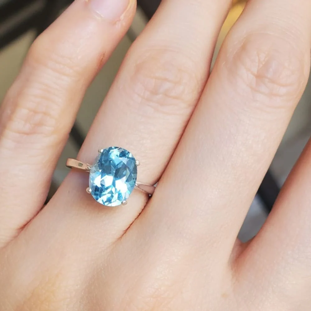 The Juliet - Natural Oval Aquamarine - Image 8