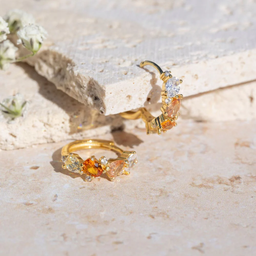 The Legacy Earrings - Citrine Hoops - Image 5