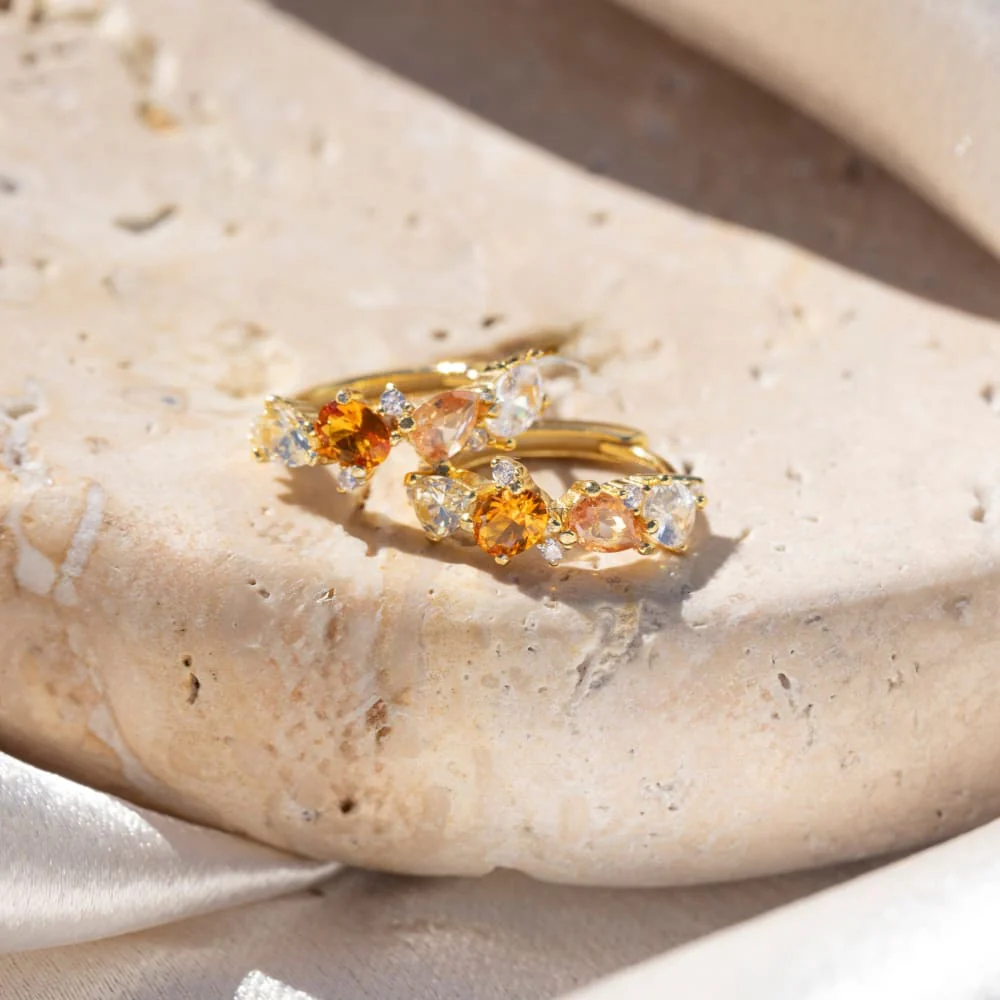 The Legacy Earrings - Citrine Hoops - Image 6