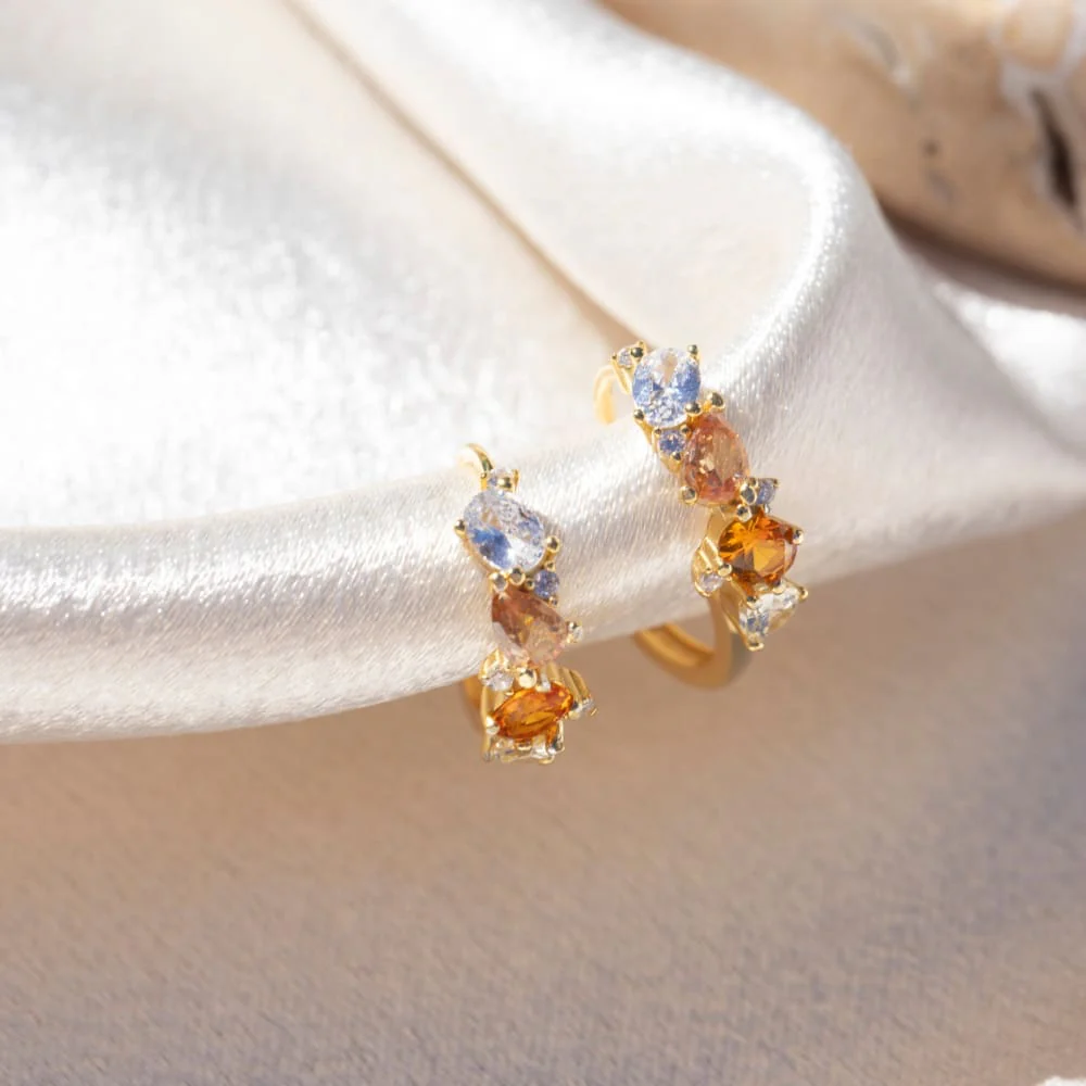 The Legacy Earrings - Citrine Hoops - Image 7
