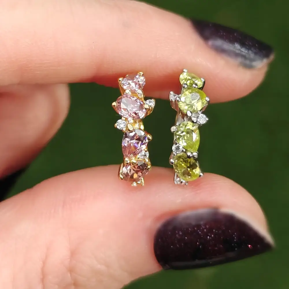 The Legacy Earrings - Peridot Hoops - Image 4