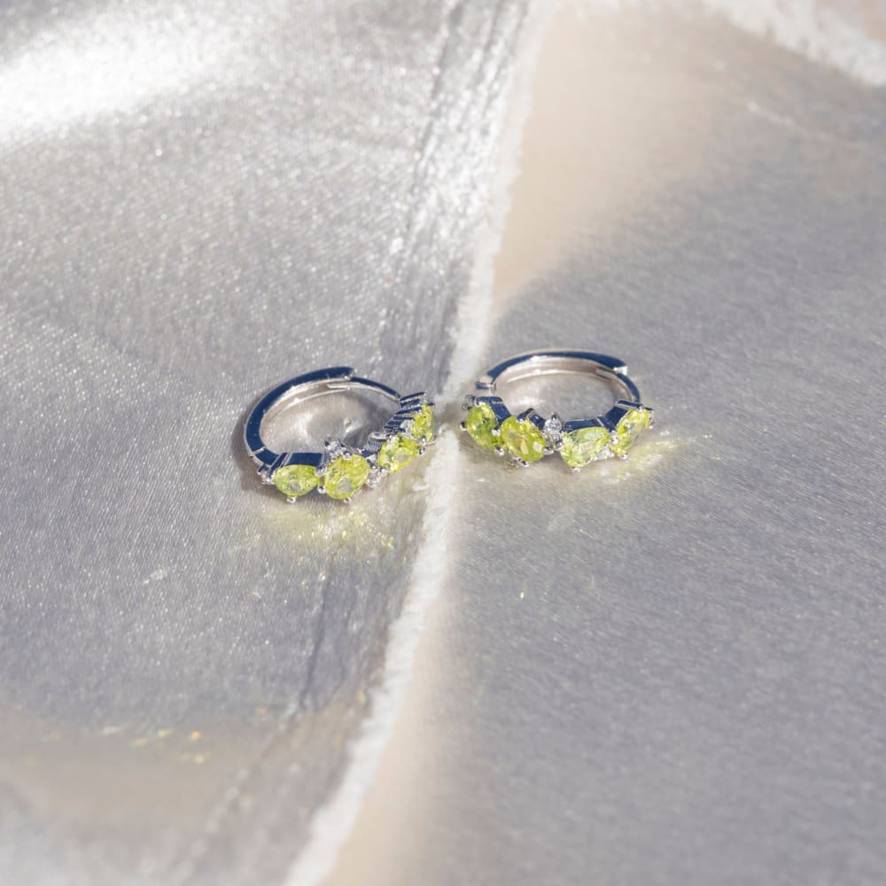 The Legacy Earrings - Peridot Hoops - Image 6