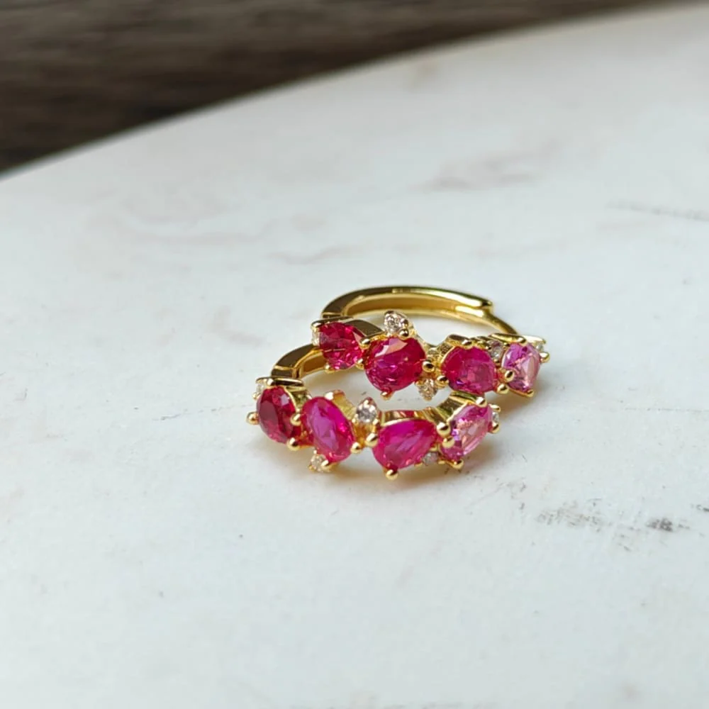 The Legacy Earrings - Ruby Hoops - Image 6