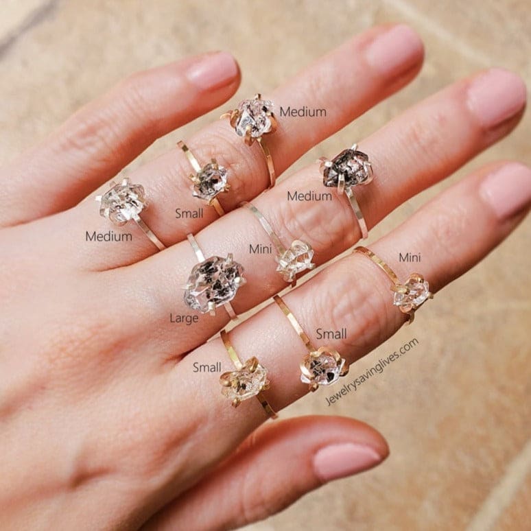 Twisted Herkimer Diamond Ring - Image 10