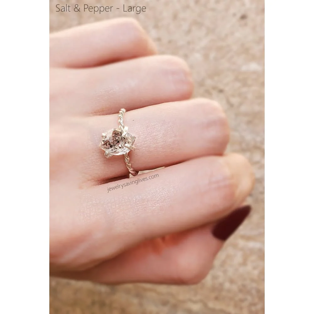 Twisted Herkimer Diamond Ring - Image 8