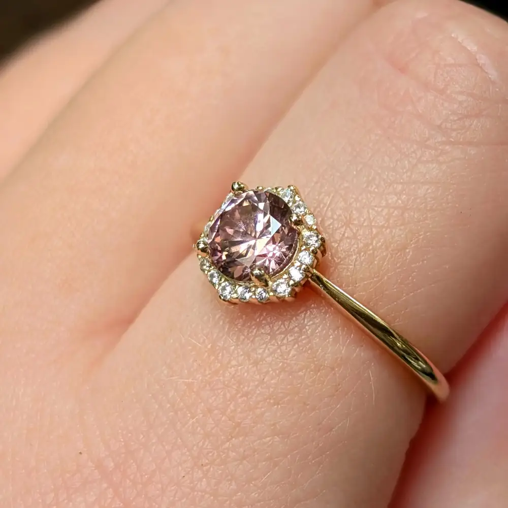 Vintage Hexagon Ring - Pink Tourmaline - Image 5