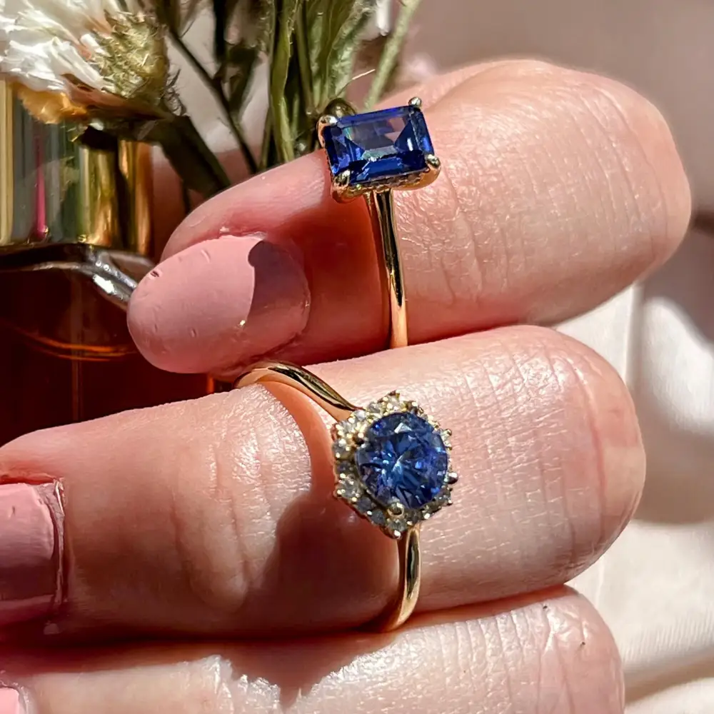 Vintage Hexagon Ring - Tanzanite - Image 9